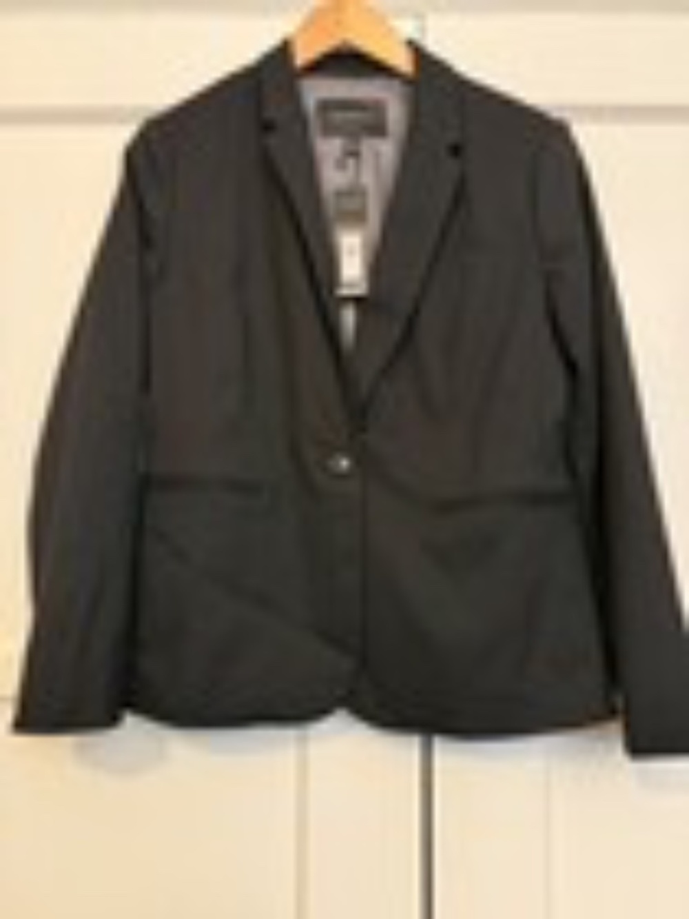 NWT Banana Republic Ponte Blazer Black Size 8P Single Button Closure